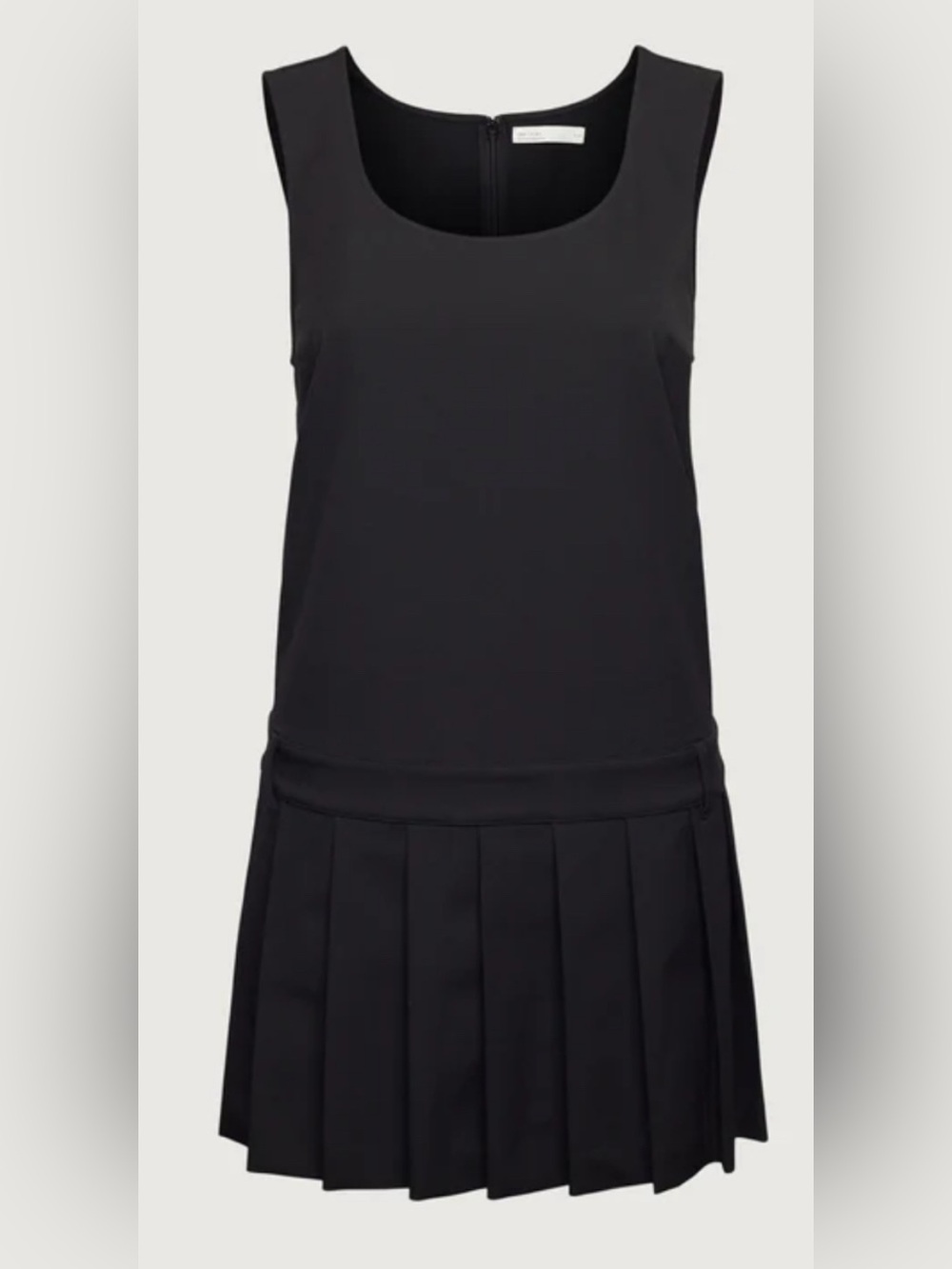 OAK + FORT Black Minimalist Zip-Back Top